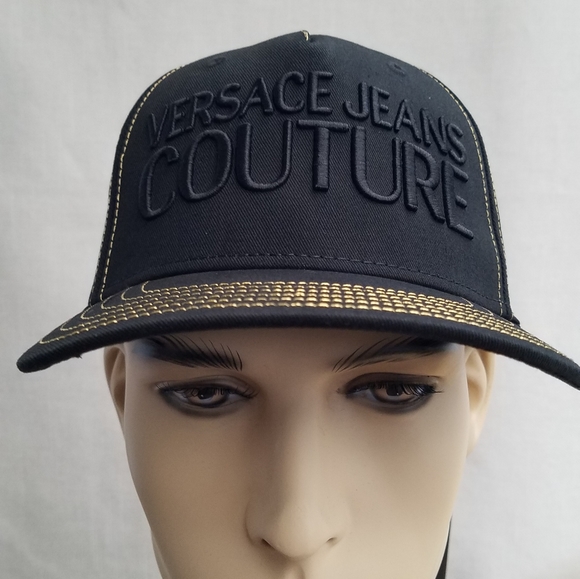 New Men's "Versace Couture" Black Baseball Cap - Picture 1 of 9